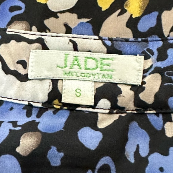 JADE Satin Printed Blouse, Size S - Picture 5 of 5